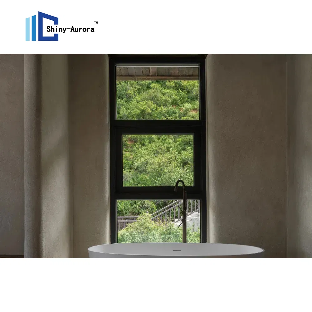 Modern Hava geçirmez Alt Çatlak Pencere Isı İzolasyon Evi Balkon için Alüminyum Pencereler 0
