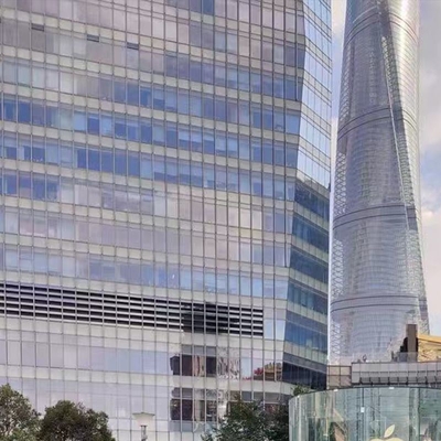 Alüminyum Alaşım Gizli Çerçeve Perde Duvar Ses Izolasyonu Enerji tasarrufu