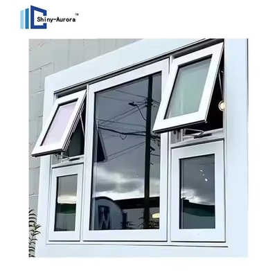 Dikey açılışlı üst asılı alüminyum pencereler, büyük ticari panjur penceresi
