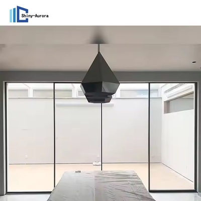 Oda Alüminyum Kaydırıcı Kapılar Ses geçirmez Su geçirmez Çift Katlı Kaydırıcı Cam Kapılar