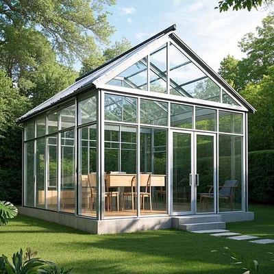 10x12 feet Sun Room UV Koruma Alüminyum Çerçeve SunRoom Çift Panel Izolasyon