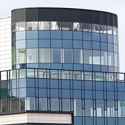 Otel Şeffaf Cam Perde Duvar Yapı Malzemesi 6mm-19mm Kalınlığı